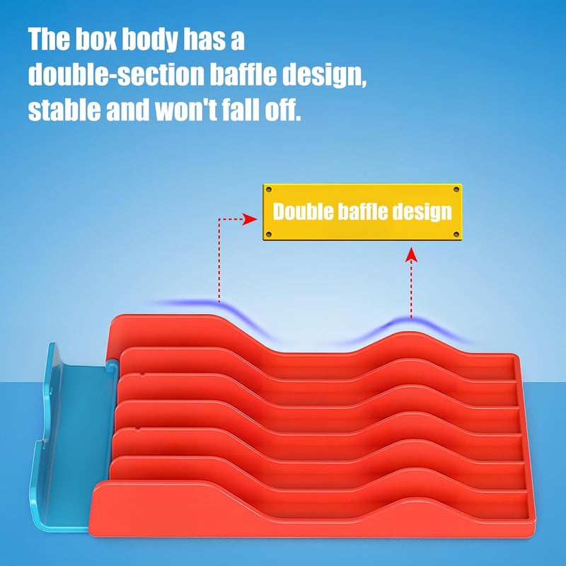 MINLI 2 PCS Nintendo Switch Game Case Holder, Nintendo Switch Game Organizer, Video Game Storage Organizer Stand Compatible with Nintendo Switch Game Holder, 2 Packs Can Hold 12 Games (Red and Blue) - Image 3